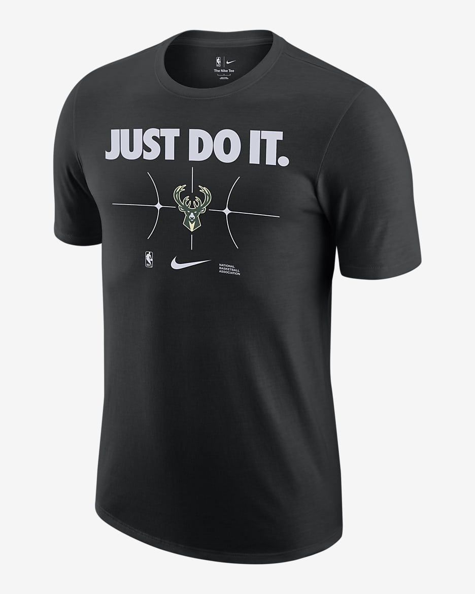 Playera Nike de la NBA para hombre Milwaukee Bucks Essential - Negro