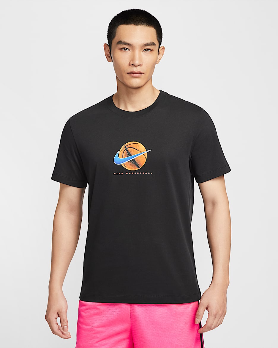 เสื้อยืดบาสเก็ตบอลผู้ชาย Dri-FIT Nike - ดำ