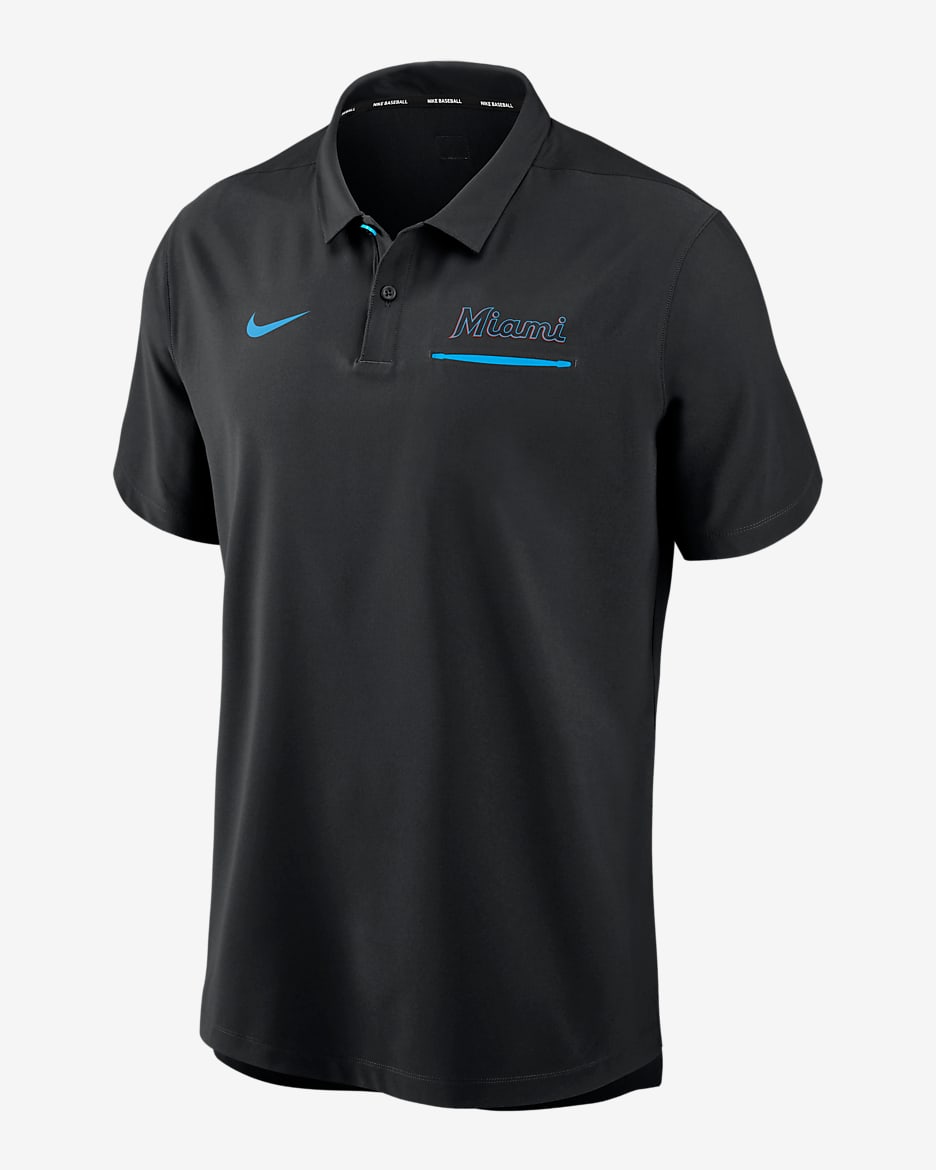 Nike Dri-FIT (MLB Miami Marlins) Men's Polo - Black