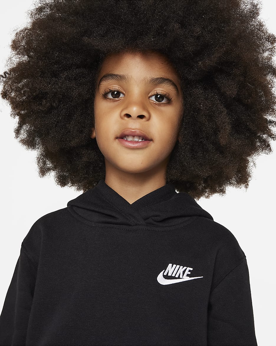 Nike Sportswear Club Fleece Little Kids' Pullover Hoodie - Black