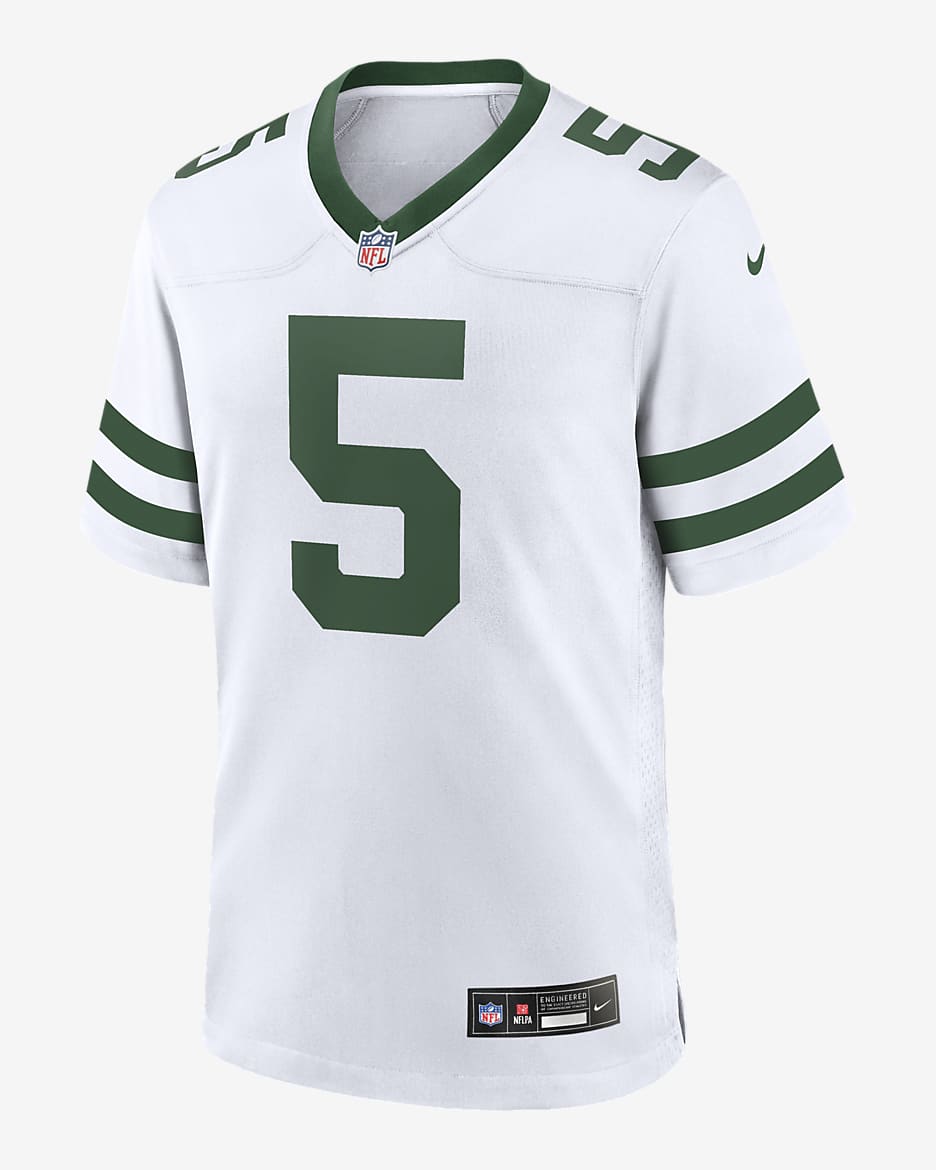 Jersey de fútbol americano Nike de la NFL Game para hombre Garrett Wilson New York Jets - Negro