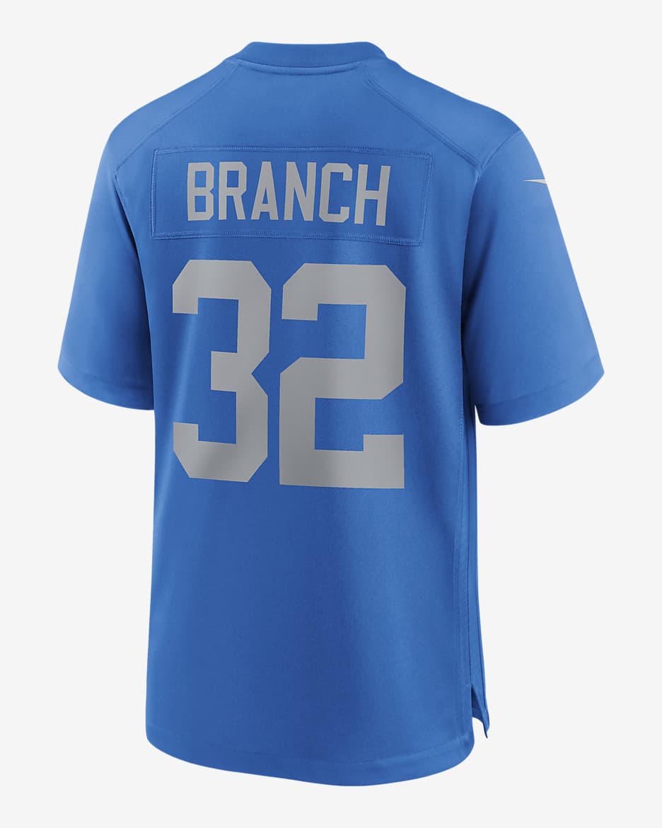 Brian Branch Detroit Lions Men's Nike NFL Game Football Jersey - Blue