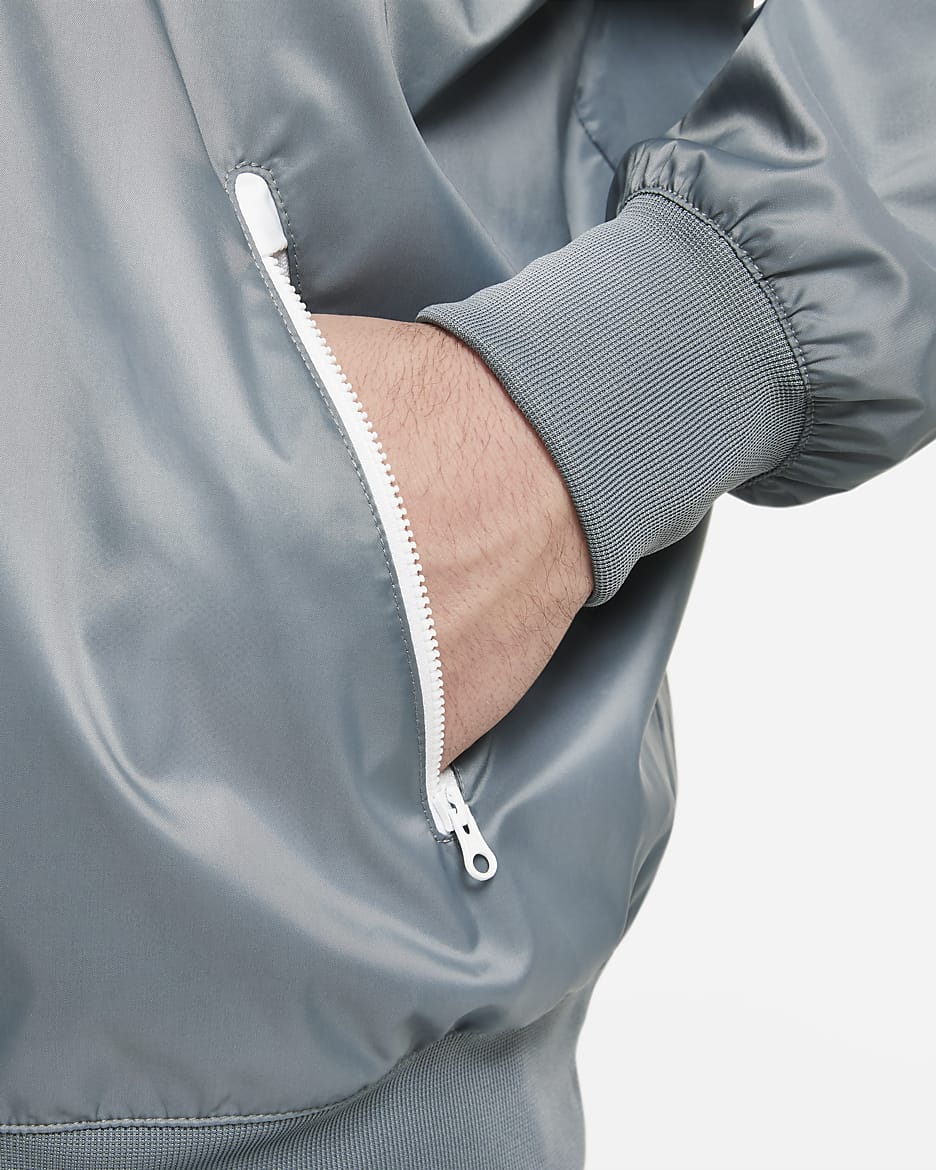 Nike Sportswear Windrunner Men's Hooded Jacket - Smoke Grey/White/Smoke Grey/Black