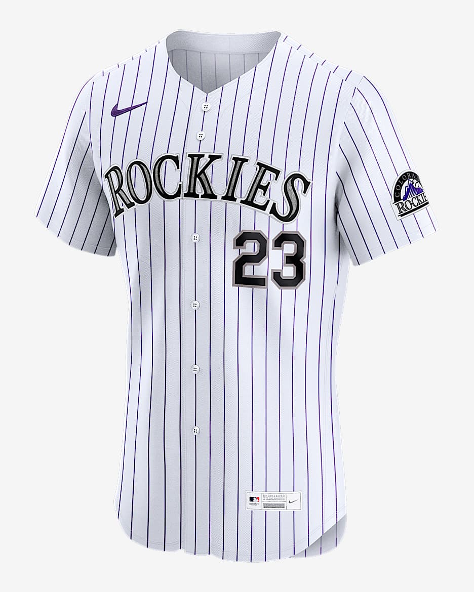 Kris Bryant Colorado Rockies Men's Nike Dri-FIT ADV MLB Elite Jersey - White