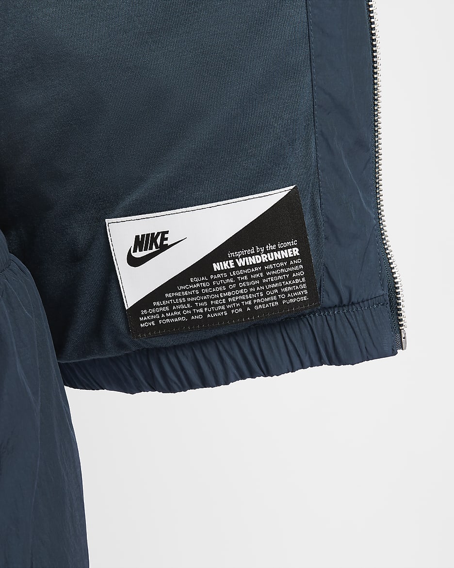 Nike Windrunner Women's Loose UV Woven Full-Zip Jacket - Armory Navy/White