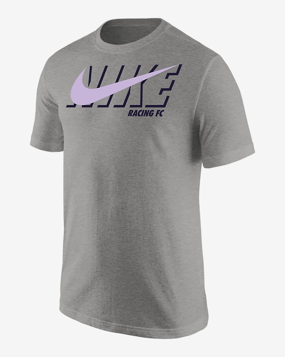 Playera de fútbol Nike para hombre Racing Louisville - Gris oscuro jaspeado