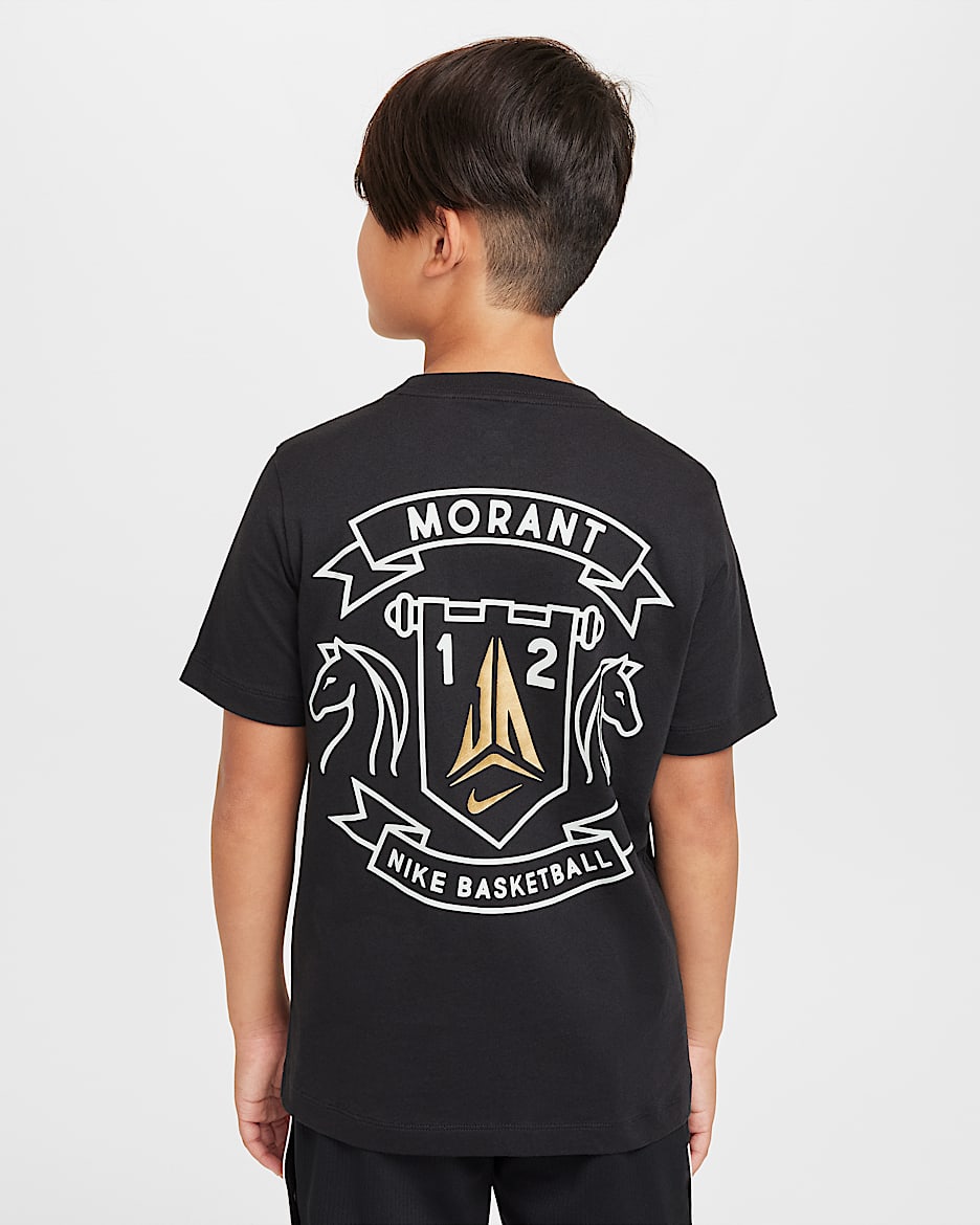 Playera para niños talla grande Ja - Negro