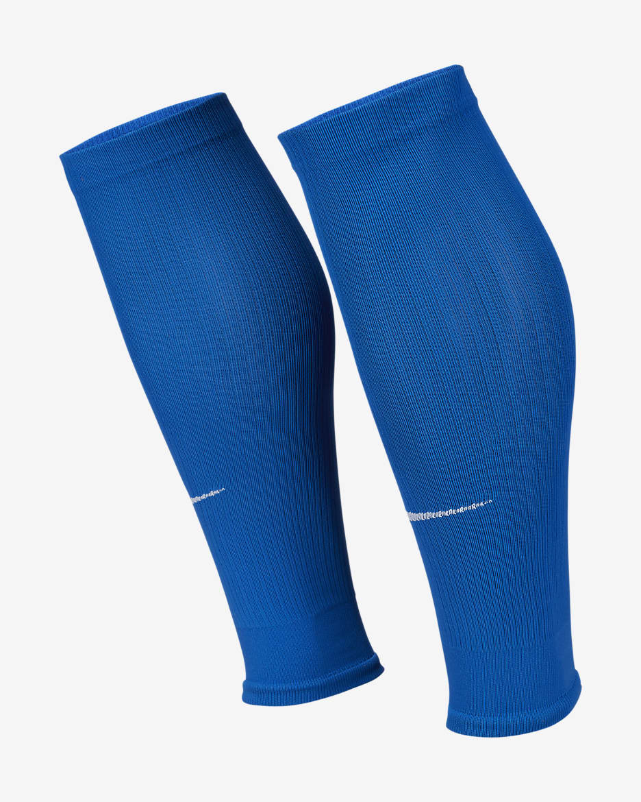 Nike Strike Scheenbeschermersleeves voor voetbal - Royal Blue/Wit