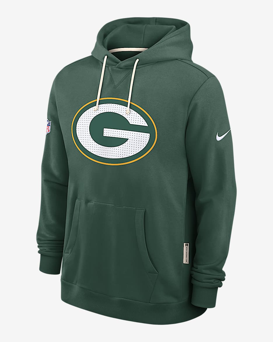 Green Bay Packers Initial Home Sideline Men's Nike Dri-FIT NFL Pullover Hoodie - Green