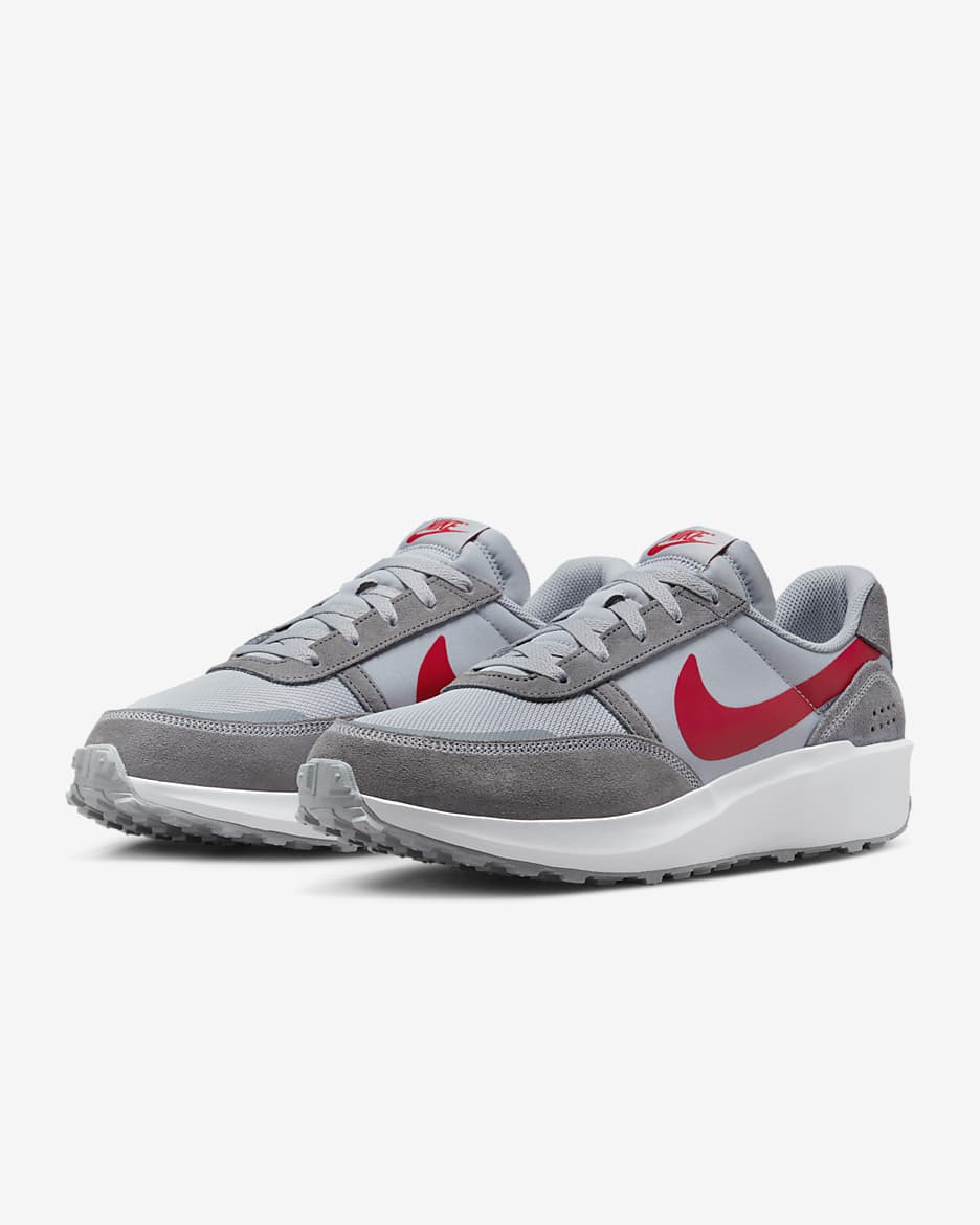 Calzado para hombre Nike Waffle Nav - Gris lobo/Gris azulado/Blanco/Rojo universitario