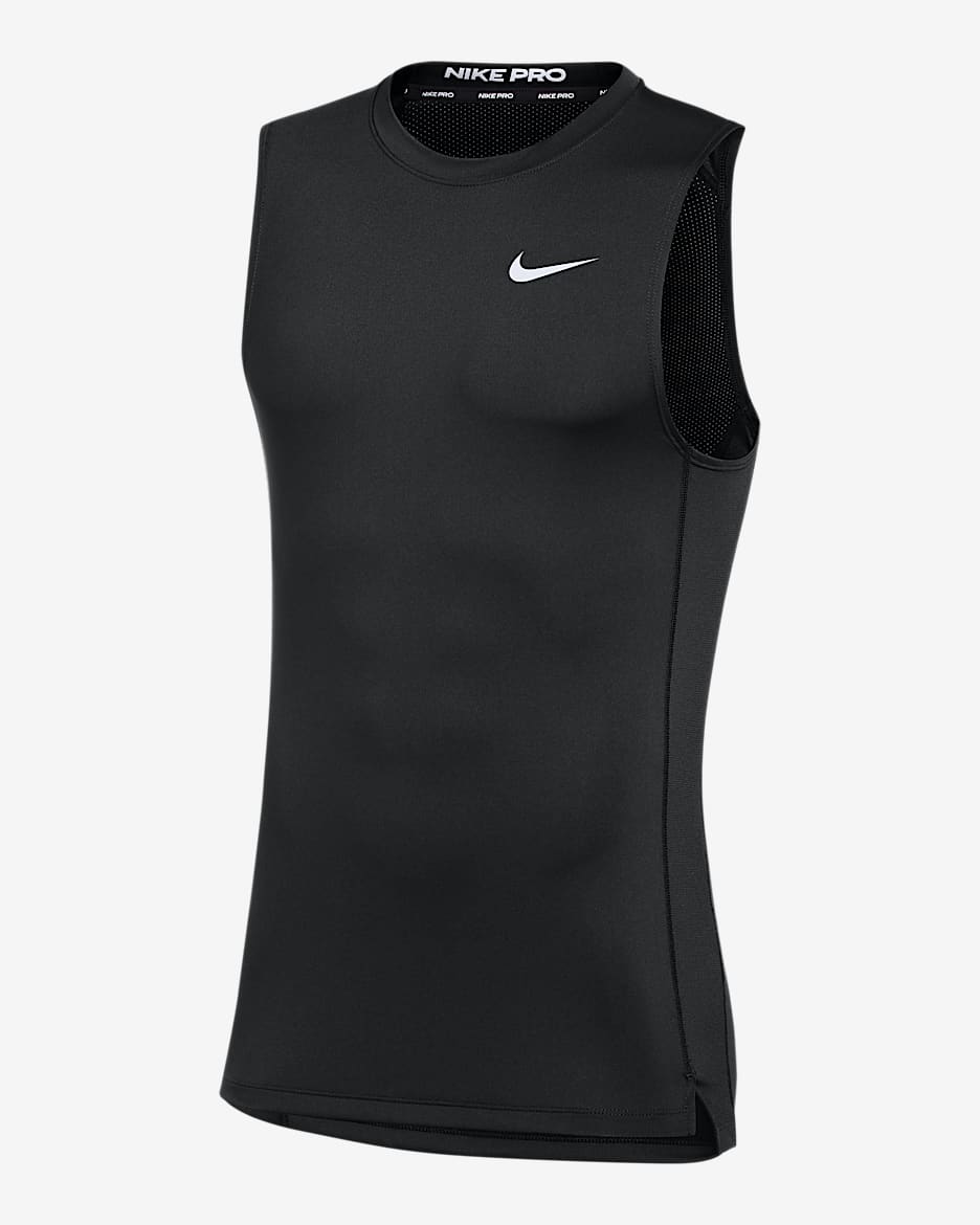 Nike Pro Men's Sleeveless Top - Black/White