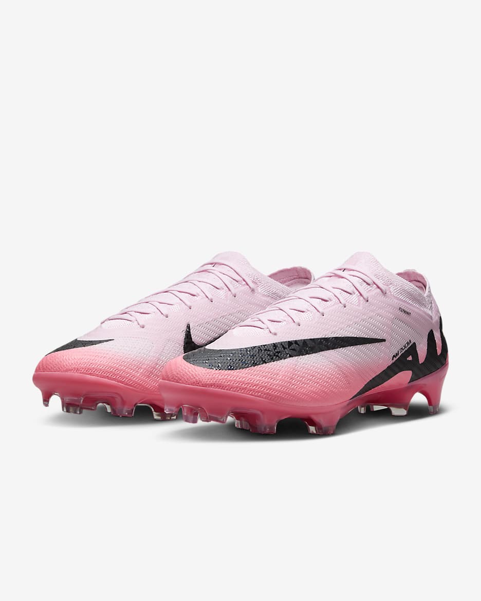 รองเท้าสตั๊ดฟุตบอลไม่หุ้มข้อ FG Nike Mercurial Vapor 15 Elite - Pink Foam/ดำ