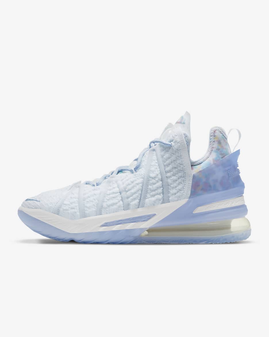 LeBron 18 Basketball Shoe - Blue Tint/Clear/White