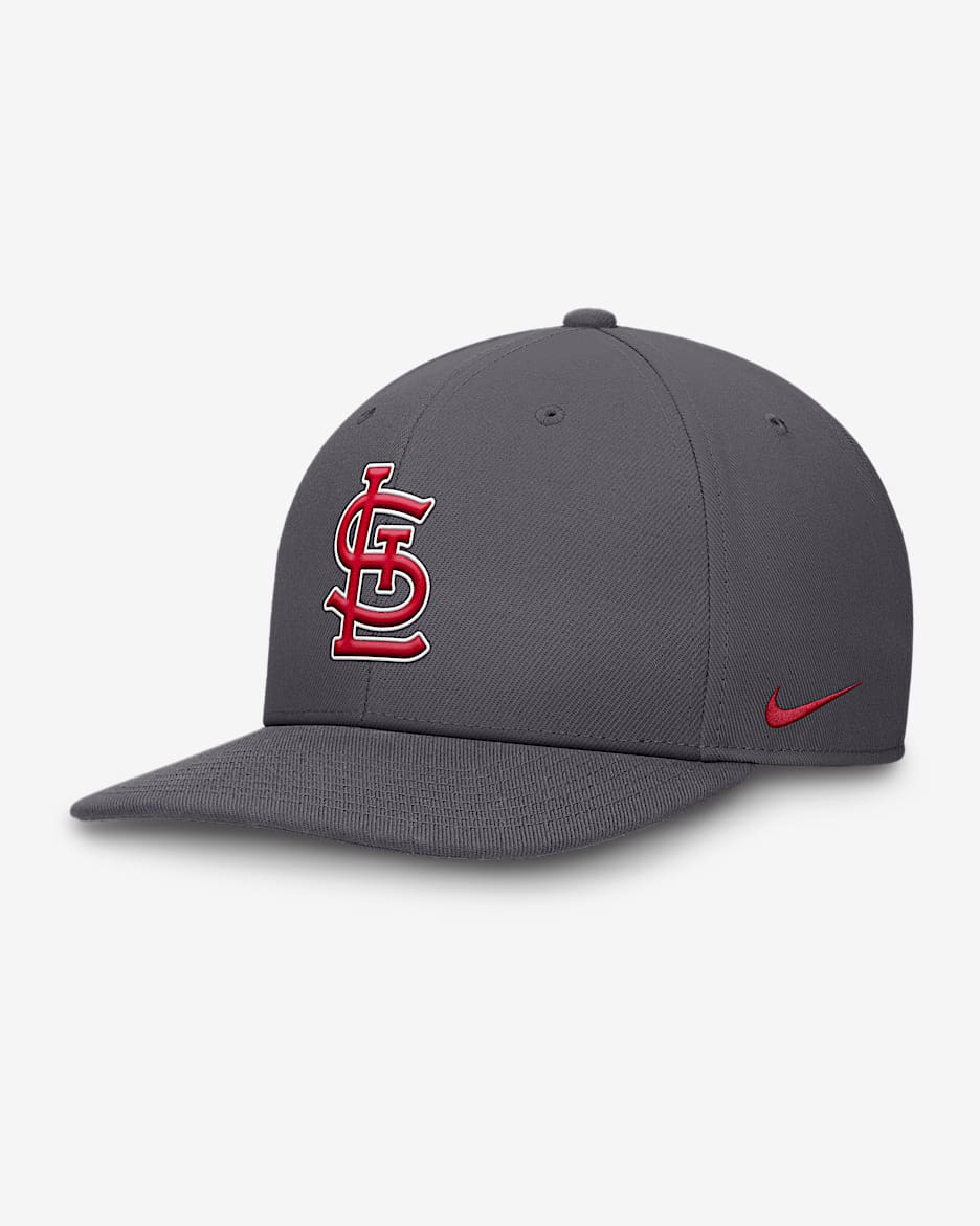 Gorra Nike Dri-FIT de la MLB ajustable para hombre St. Louis Cardinals Pro - Gris