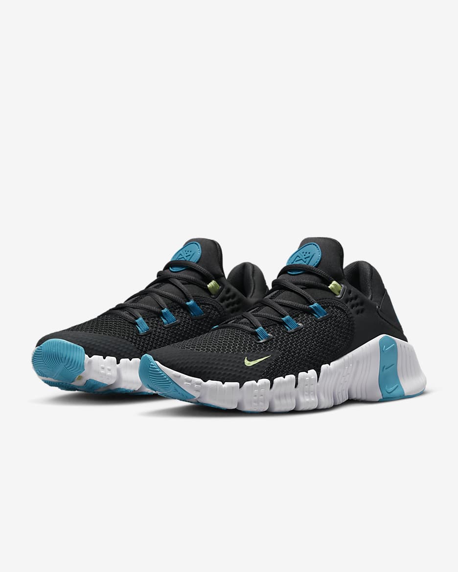 Nike Free Metcon 4 Workout Shoes - Anthracite/White/Blue Lightning/Citron Tint