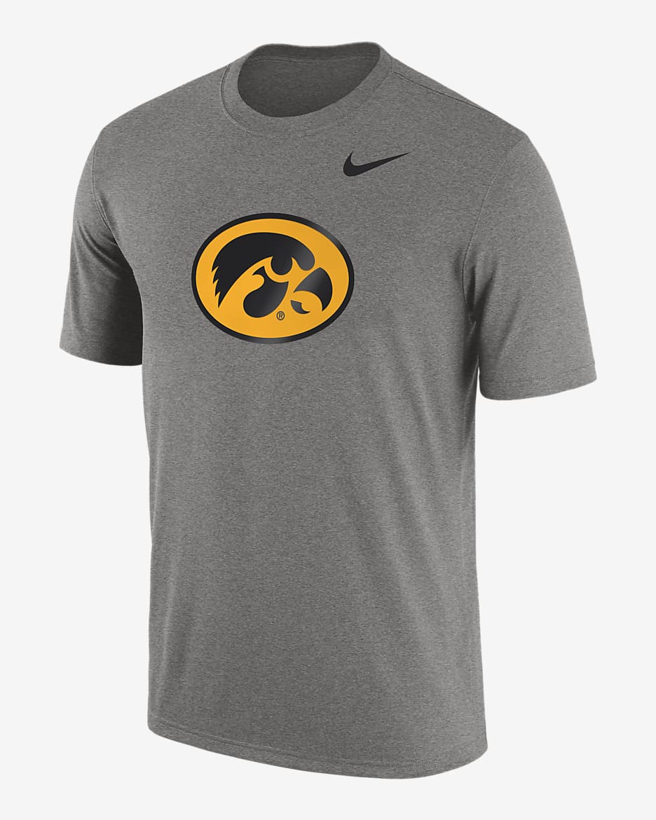 Iowa Men's Nike College T-Shirt - Dark Grey Heather