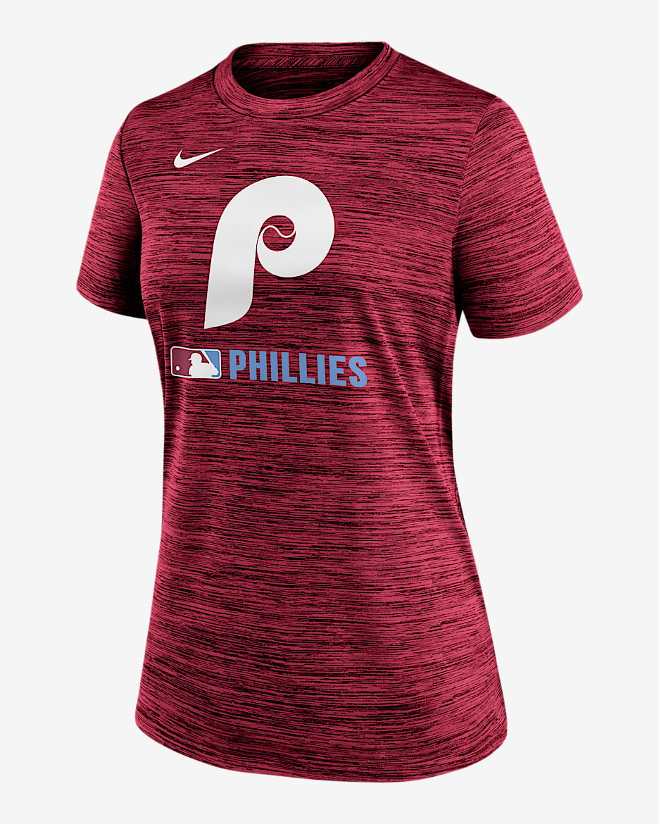 Philadelphia Phillies Authentic Collection Velocity Alternate Logo Women's Nike Dri-FIT MLB T-Shirt - Maroon