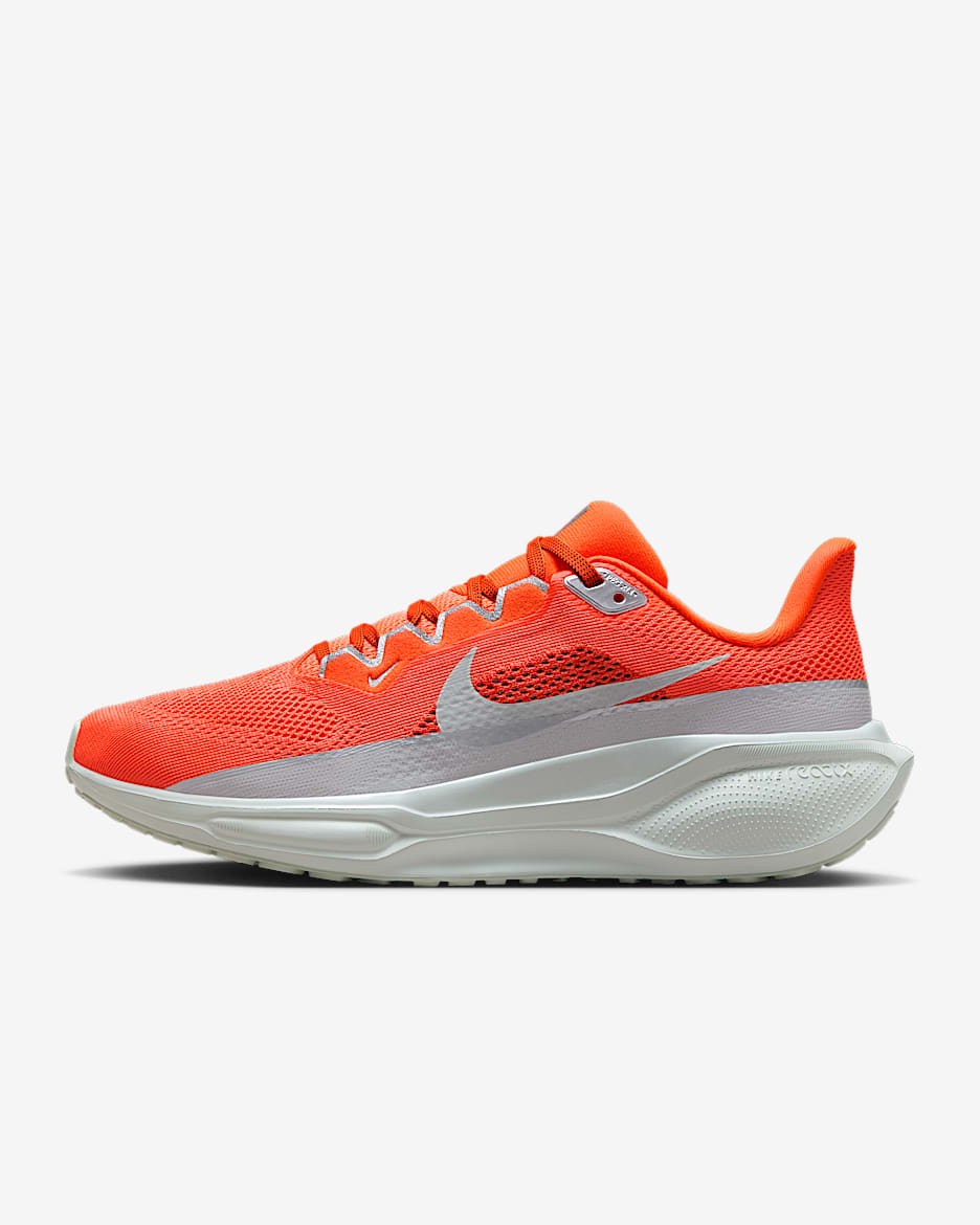 Nike Pegasus 41 PRM Women's Road Running Shoes - Hyper Crimson/Light Silver/Safety Orange/Metallic Silver