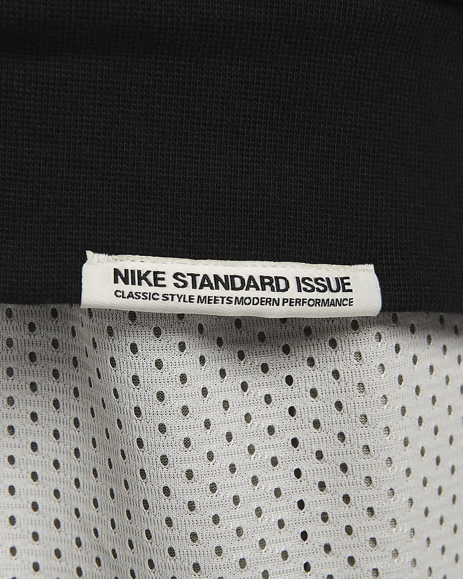 Nike Standard Issue Dri-FIT Basketballoberteil mit Rundhalsshirt für Herren - Schwarz/Pale Ivory