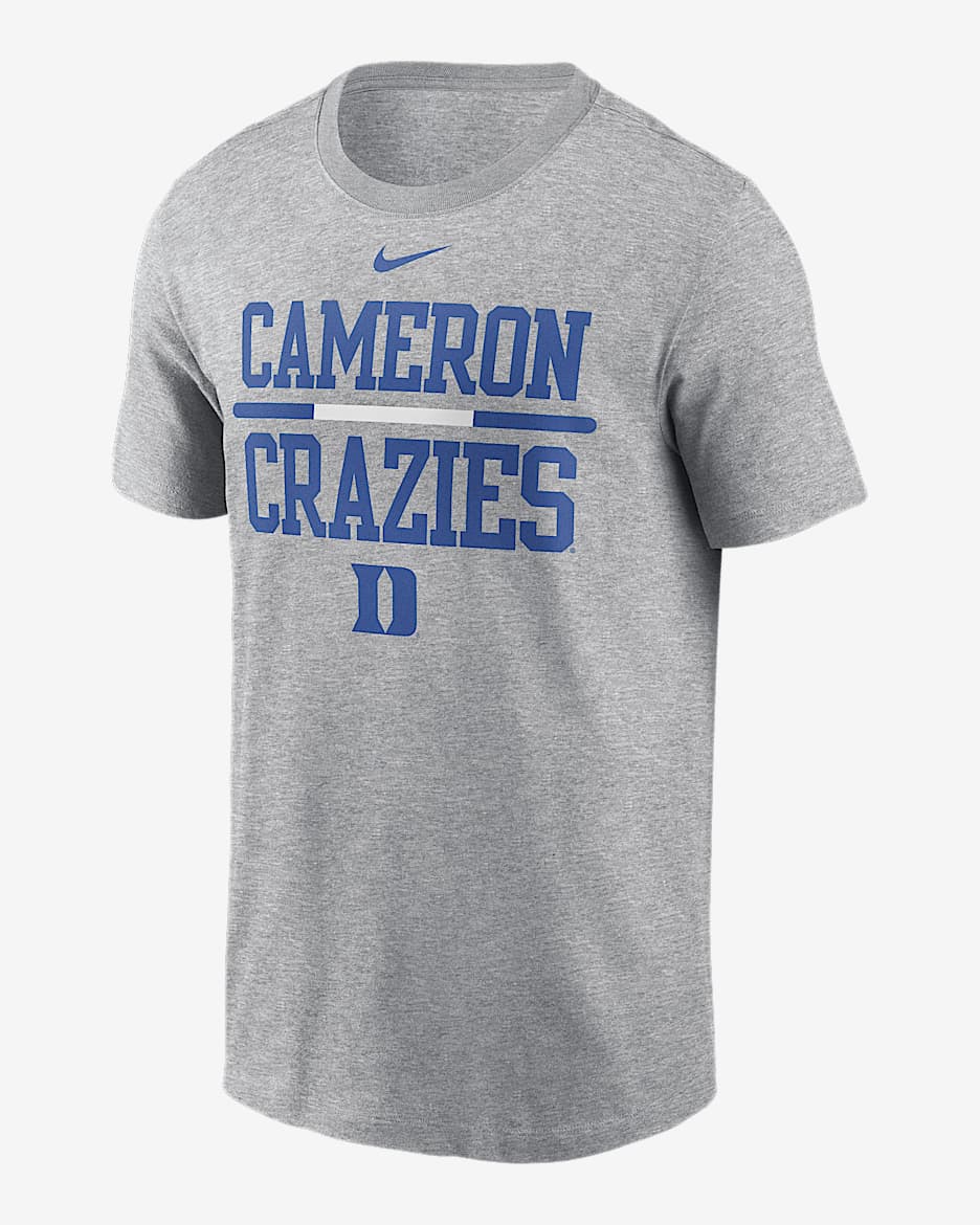 Playera universitaria Nike para hombre Duke Blue Devils DNA Lockup - Gris oscuro jaspeado