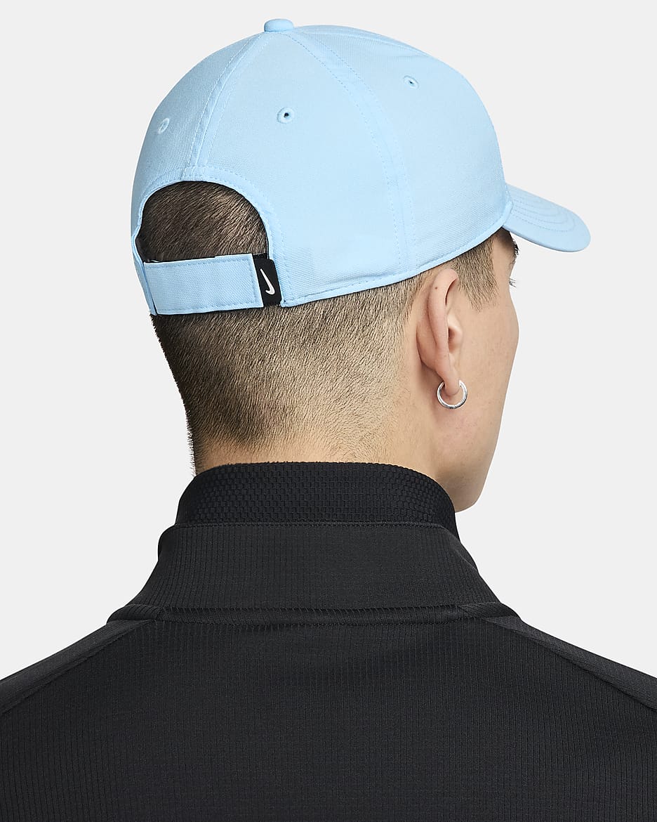 Gorra Swoosh estructurada Nike Dri-FIT Club - Azul acuario/Blanco