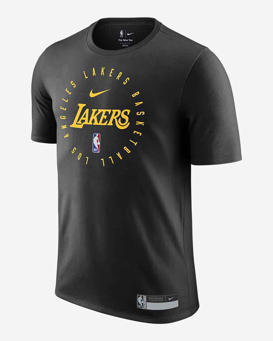 Los Angeles Lakers Nike Dri-FIT NBA-s férfipóló - Fekete