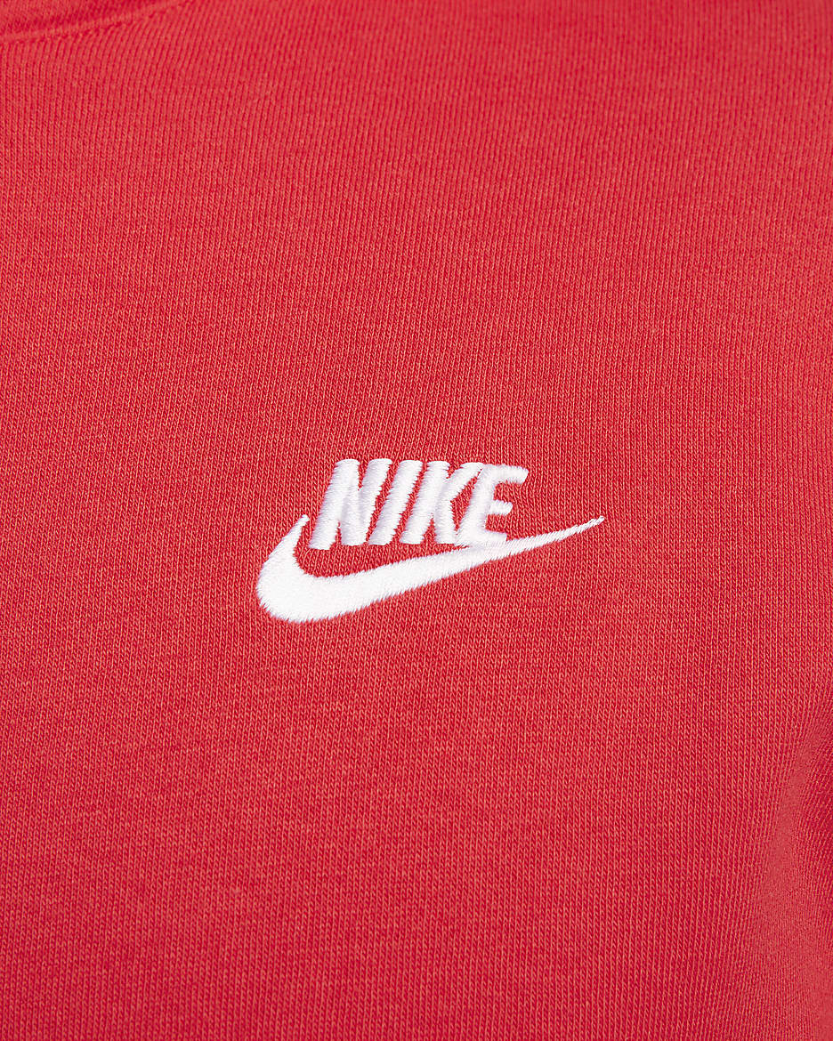 Nike Sportswear Club fleecehettegenser til herre - University Red/University Red/Hvit