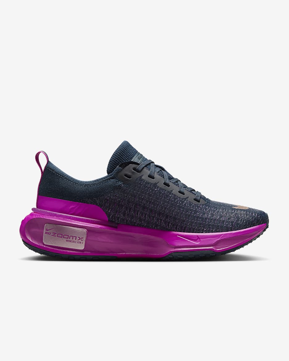 Nike Invincible 3 Women's Road Running Shoes - Armoury Navy/Vivid Grape/Hot Fuchsia/Metallic Red Bronze