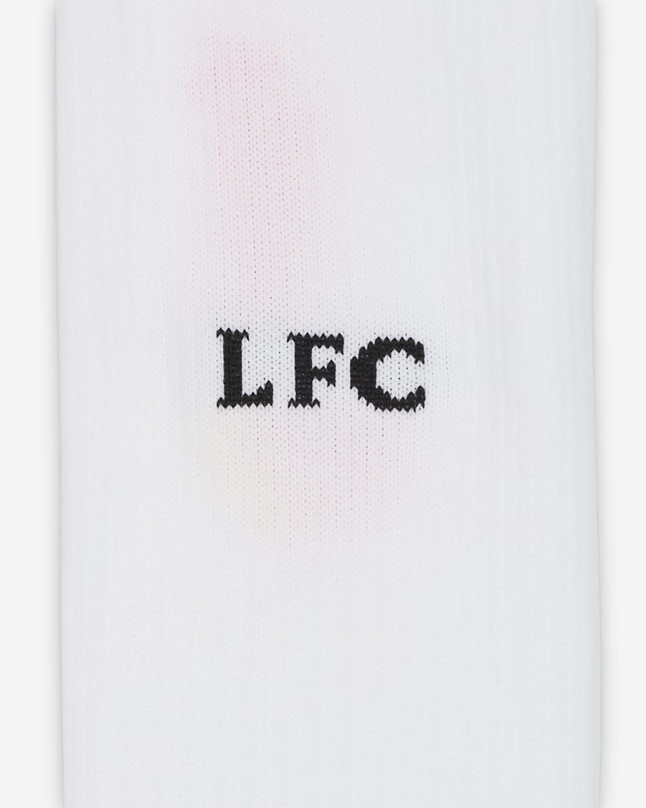 Liverpool F.C. 2024/25 Strike Third Nike Football Knee-High Sock - White/Global Red