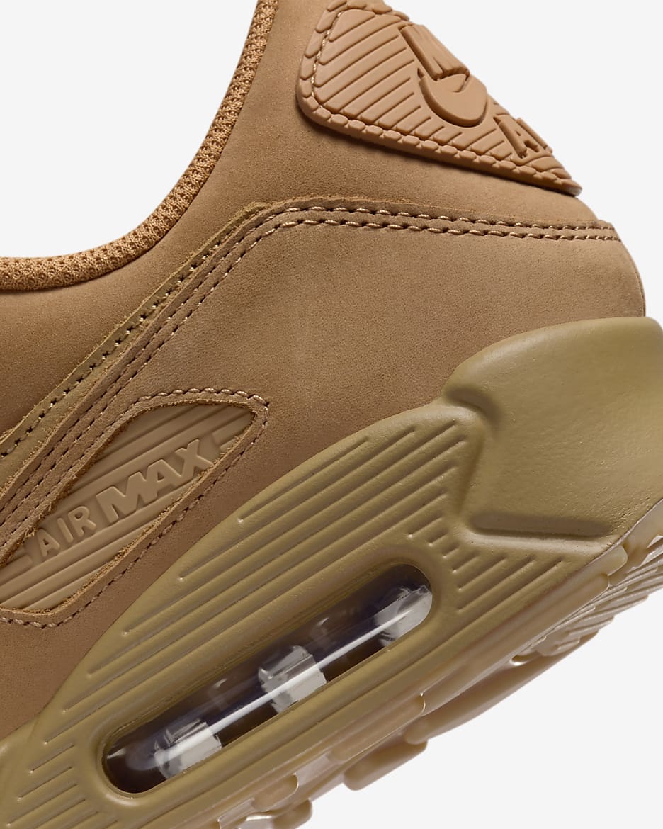 Nike Air Max 90 Premium Men's Shoes - Flax/Gum Light Brown/Wheat