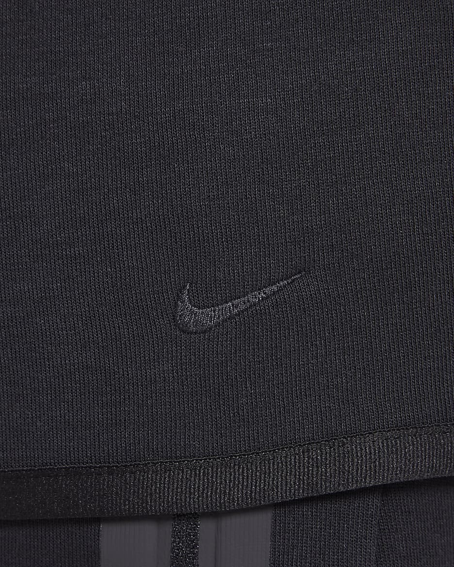 Nike Sportswear Tech Fleece-hættetrøje med lynlås i fuld længde til større børn (udvidet størrelse) - sort/sort/sort/sort