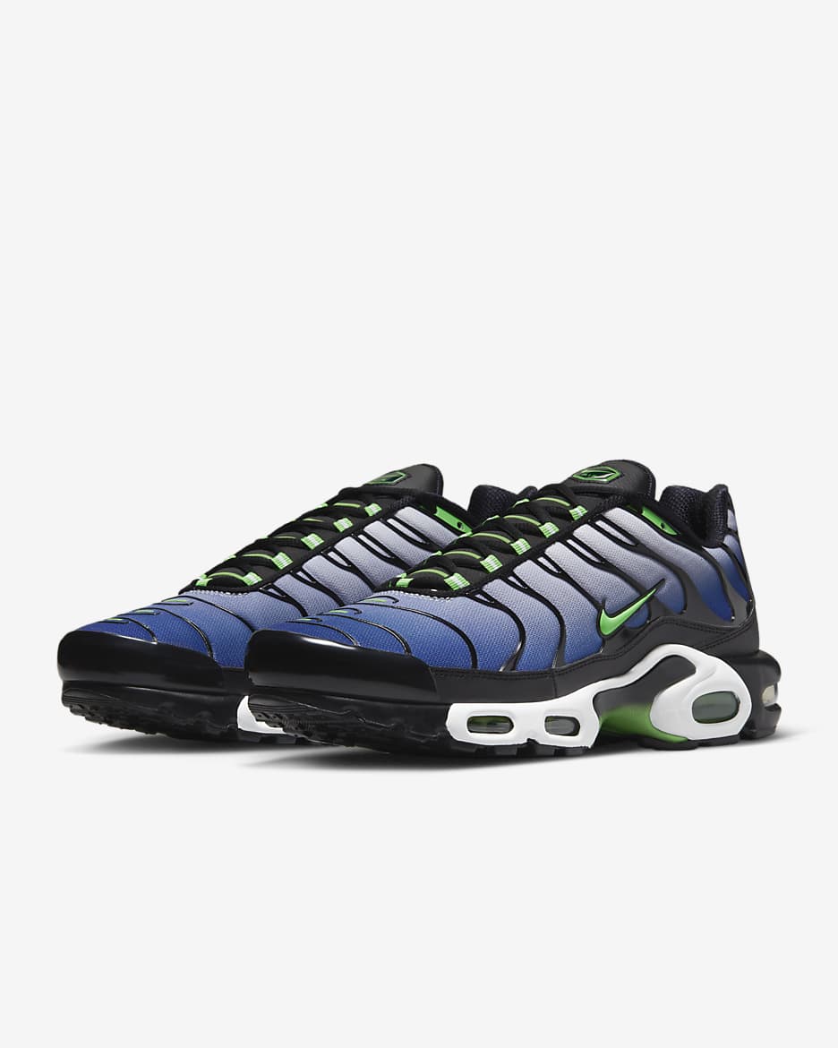 Nike Air Max Plus Men's Shoes - Black/White/Deep Royal/Scream Green