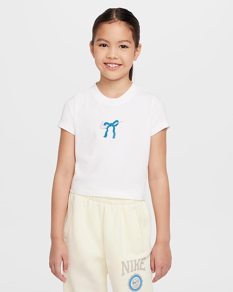 Playera para niña talla grande Nike Sportswear - Blanco