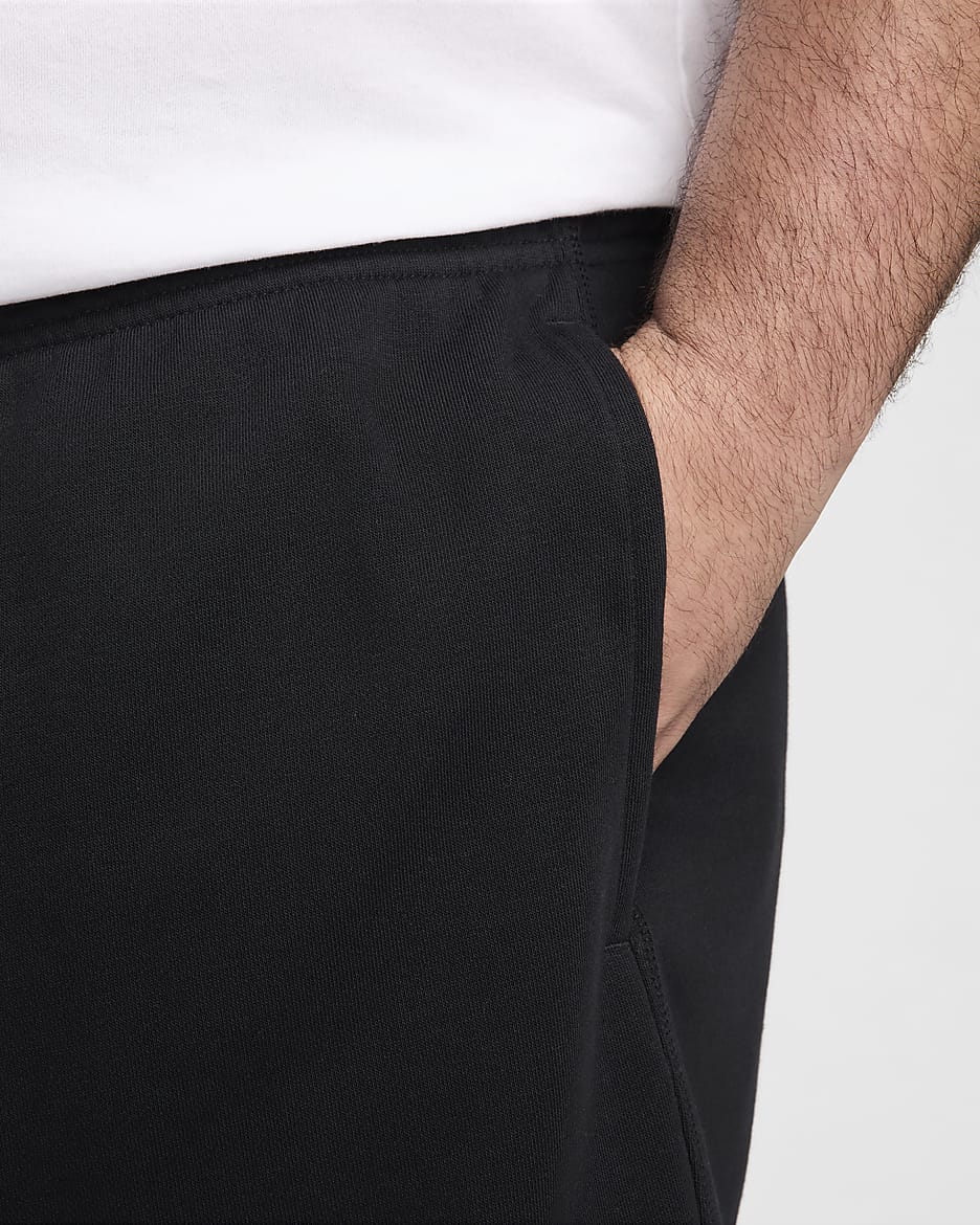 Nike Club Flow-Shorts aus French Terry für Herren - Schwarz/Schwarz/Weiß