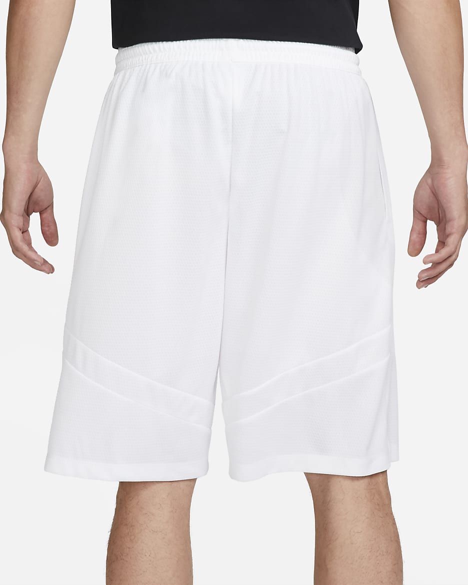 Shorts da basket Dri-FIT 28 cm Nike Icon – Uomo - Bianco/Bianco/Nero