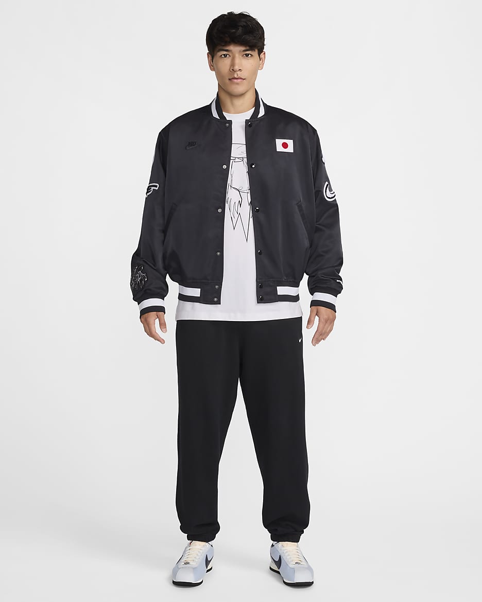 Japan Dugout Men's Nike Breaking Satin Jacket - Black/Anthracite