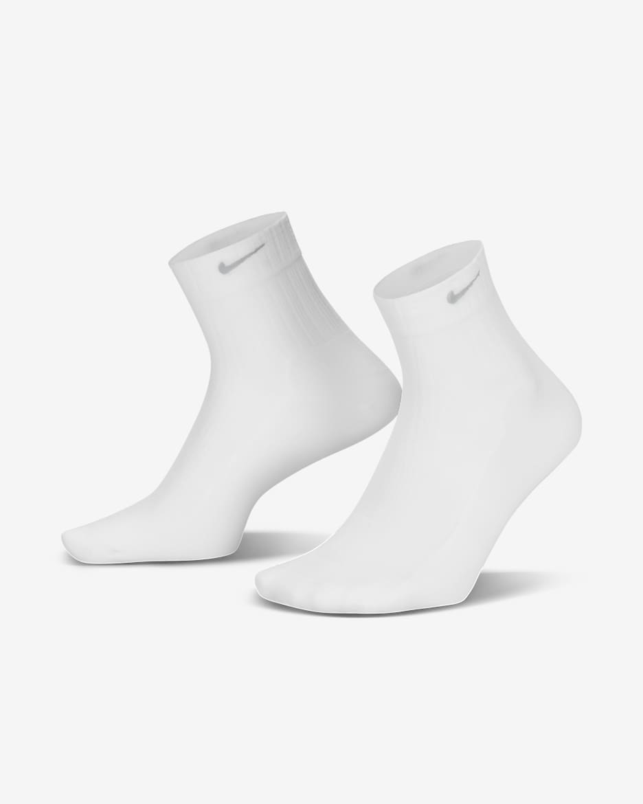 Nike Women's Sheer Ankle Socks (1 Pair) - White/Light Smoke Grey