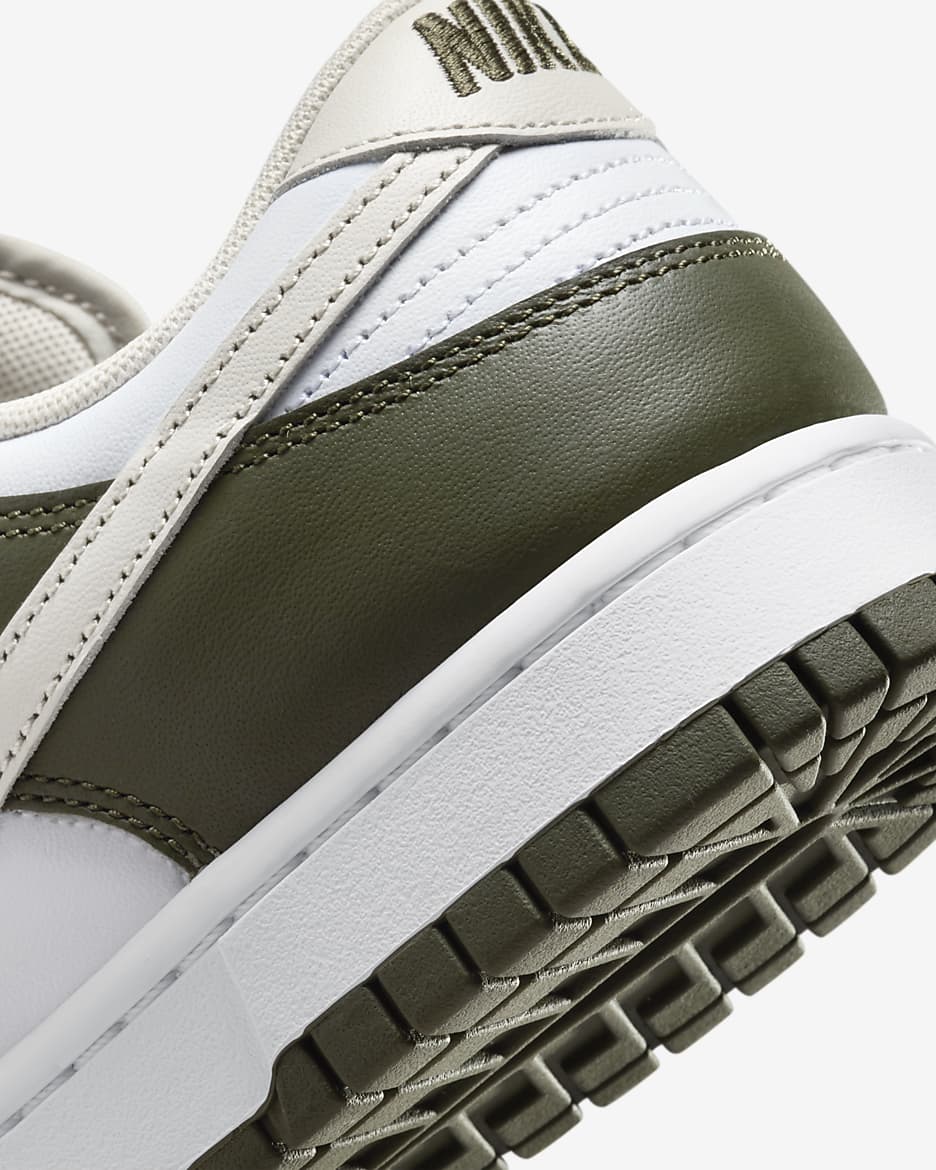 Nike Dunk Low Shoes - White/Oil Green/Cargo Khaki/Light Bone