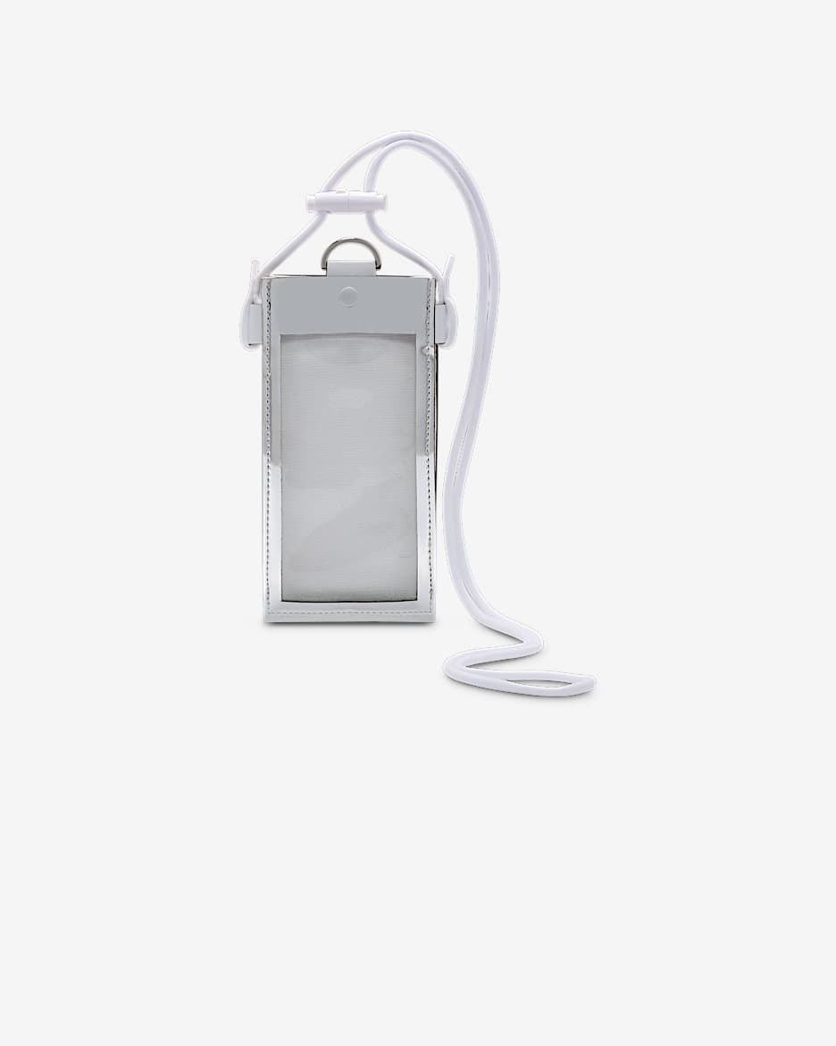 Torba przez ramię na telefon Nike Premium - Metallic Silver/Biel/Metallic Silver