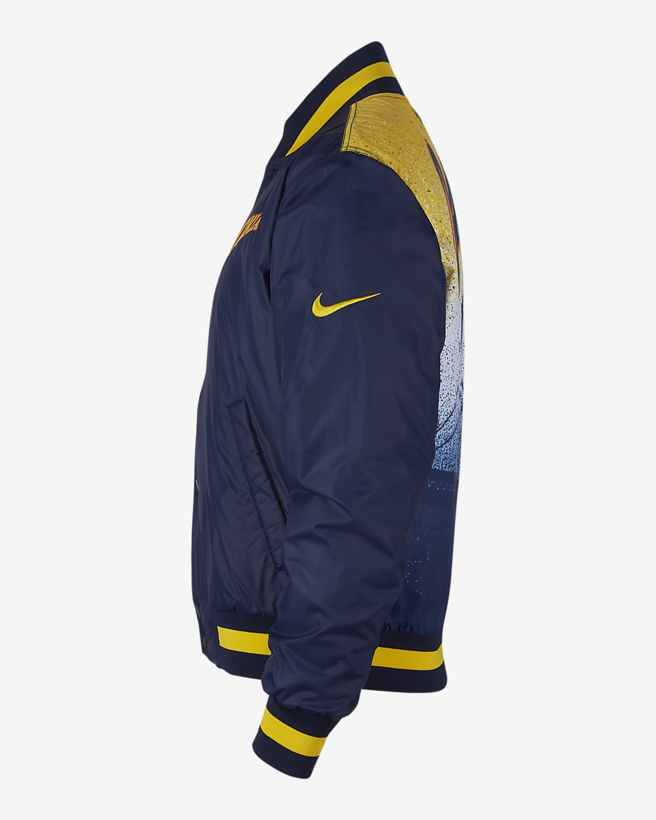 Veste Nike NBA Golden State Warriors City Edition Courtside pour Homme - College Navy/Amarillo