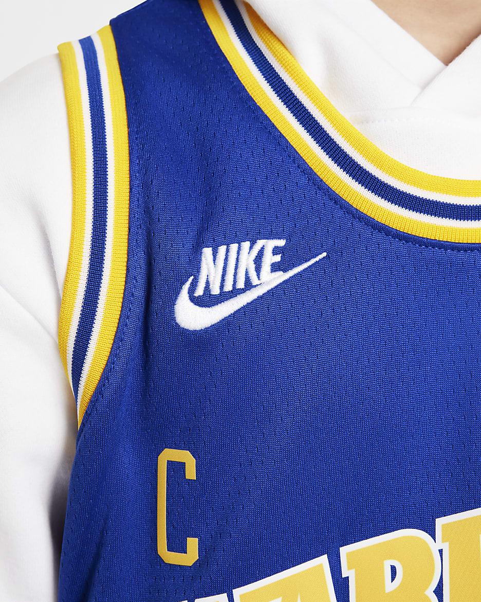 Stephen Curry Golden State Warriors Nike Dri-FIT NBA Swingman mez nagyobb gyerekeknek - Rush Blue