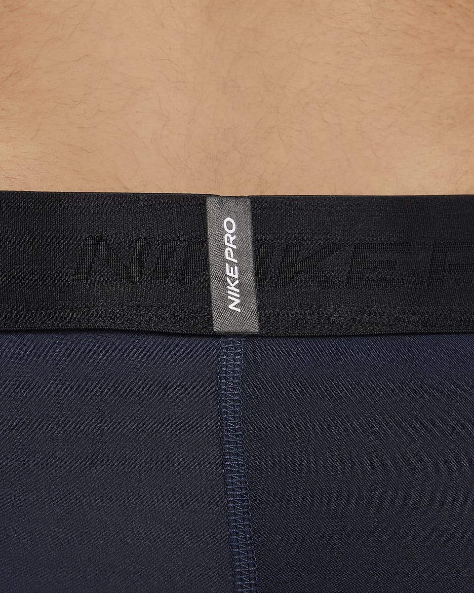 Nike Pro Men's Dri-FIT Fitness Shorts - Obsidian/White