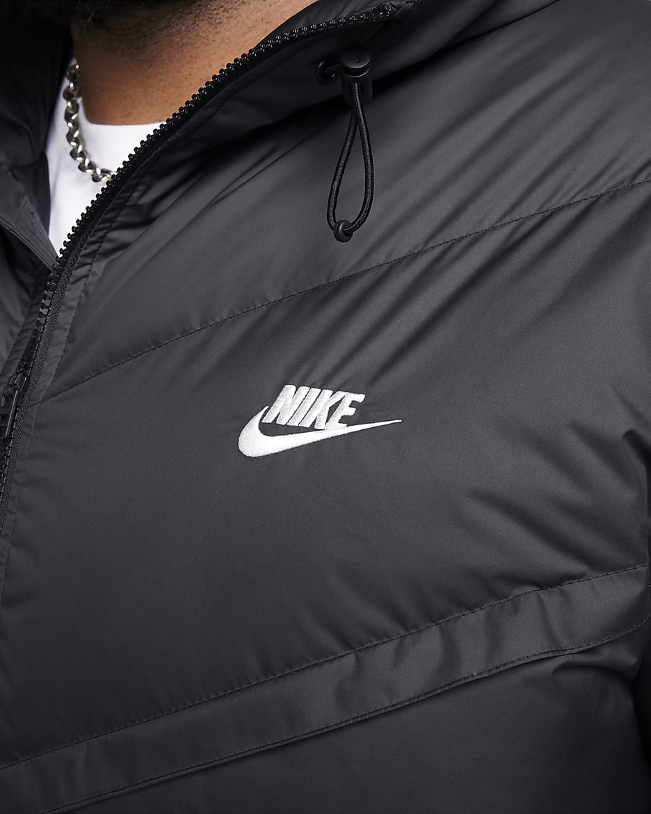 Nike Windrunner PrimaLoft® Men's Storm-FIT Hooded Puffer Jacket - Black/Black/Sail