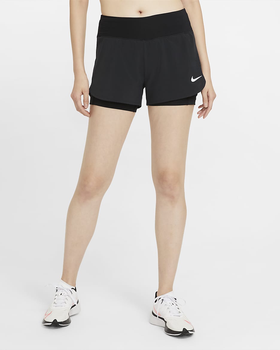 Nike Eclipse Women's 2-in-1 Running Shorts - Black