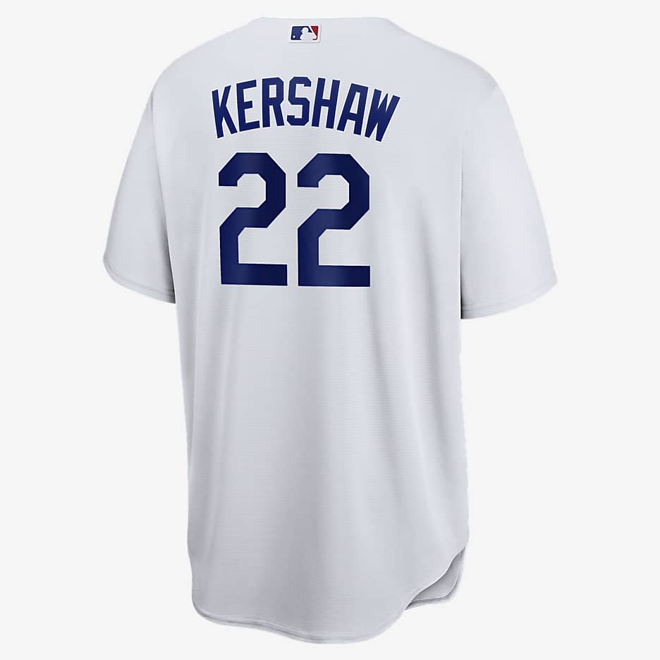 Jersey de béisbol Replica para hombre MLB Los Angeles Dodgers (Clayton Kershaw)  - Blanco