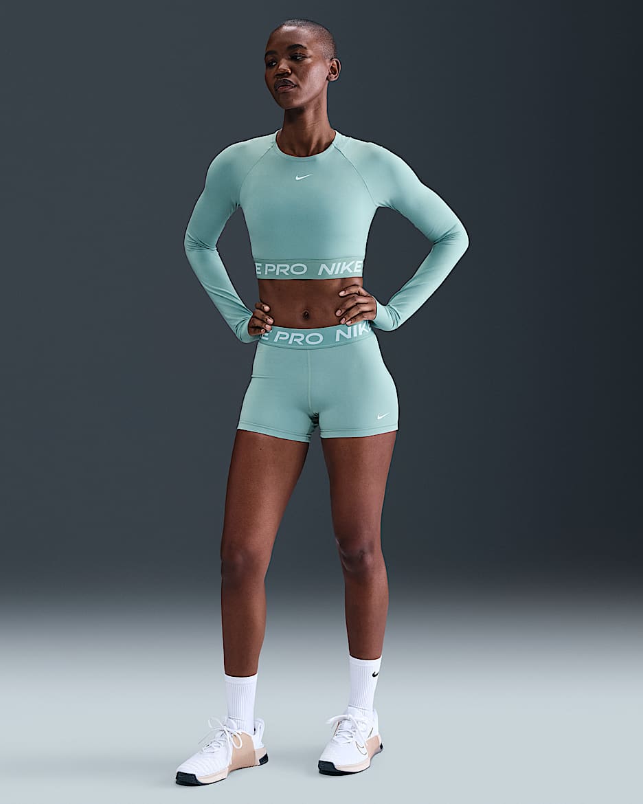 Nike Pro Women's 3" Shorts - Cannon/White
