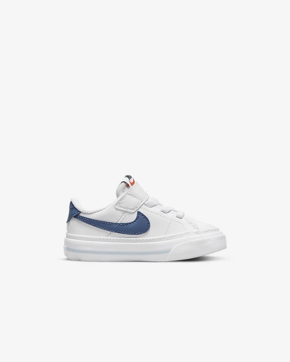 NikeCourt Legacy Baby/Toddler Shoes - White/Boarder Blue/Team Orange/Mystic Navy