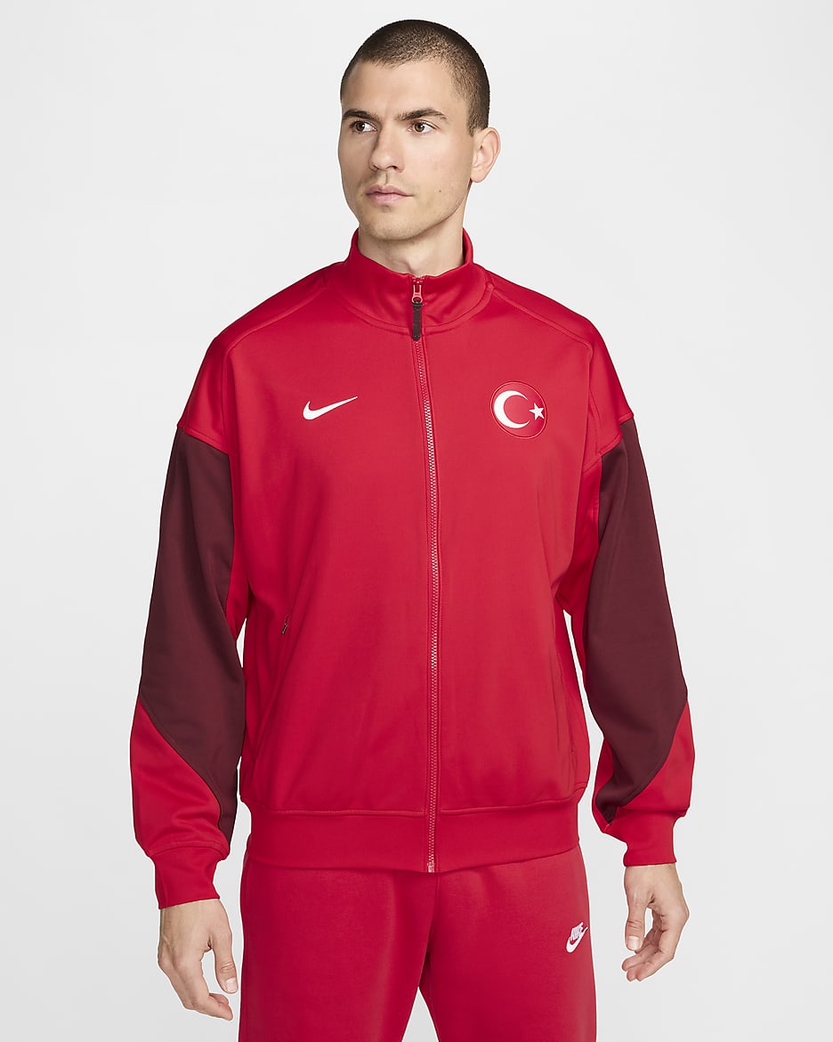 Veste de foot Nike Turquie Academy Pro pour homme - Sport Red/Dark Team Red/Blanc