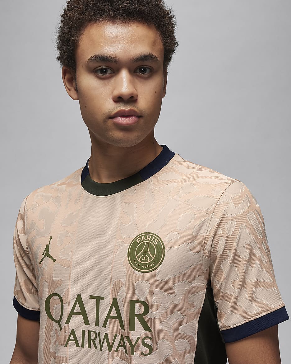 Paris Saint-Germain 2023/24 Match Fourth Jordan Dri-FIT ADV Authentic-Fußballtrikot für Herren - Hemp/Obsidian/Sequoia/Rough Green