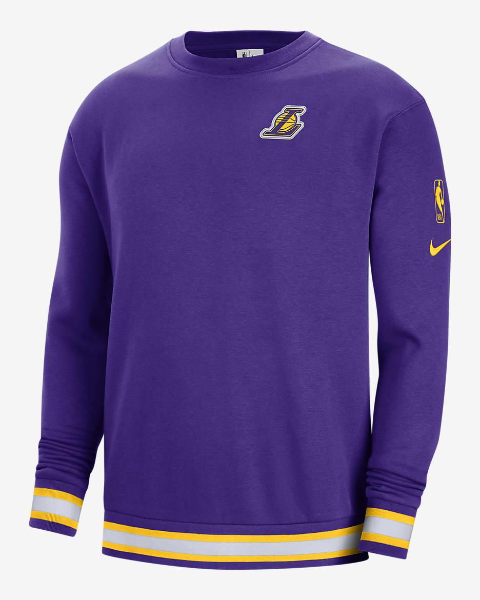 Los Angeles Lakers Courtside Men's Nike NBA Fleece Sweatshirt - Field Purple